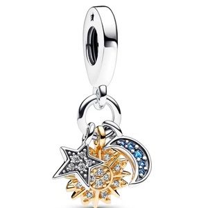Pandora Two-tone Celestial Triple Dangle Charm